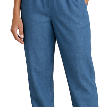 Women's Elastic Waist Pull On Jeans in Denim & Twill - Soft & Lightweight with a bit Stretch