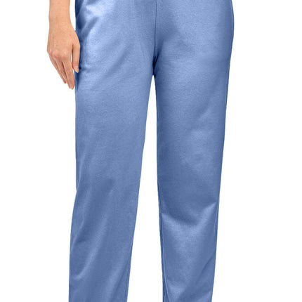 Women's Knit Pull on Pants - Cotton Blend with Flat Front waistband
