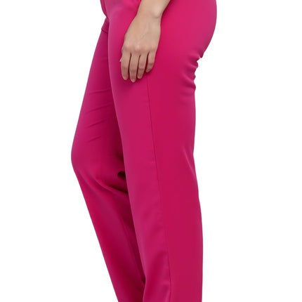 Women's Knit Pull on Pants - Cotton Blend with Flat Front waistband