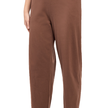 Women's Knit Pull on Pants - Cotton Blend with Flat Front waistband