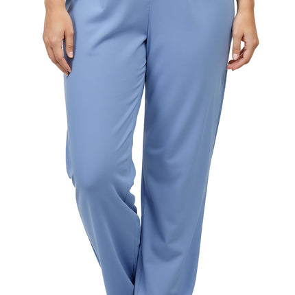 Women's Knit Pull on Pants - Cotton Blend with Flat Front waistband