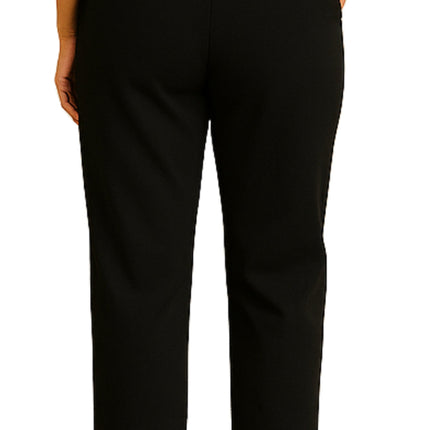 Women's Knit Pull on Pants - Cotton Blend with Flat Front waistband
