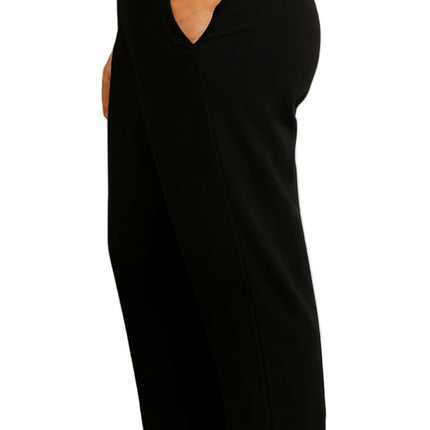 Women's Knit Pull on Pants - Cotton Blend with Flat Front waistband