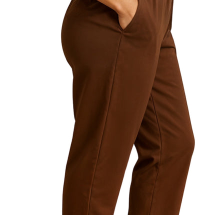 Women's Knit Pull on Pants - Cotton Blend with Flat Front waistband