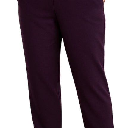 Women's Knit Pull on Pants - Cotton Blend with Flat Front waistband