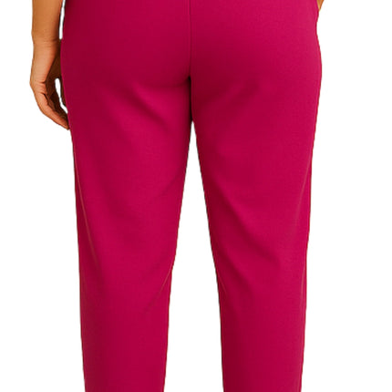 Women's Knit Pull on Pants - Cotton Blend with Flat Front waistband