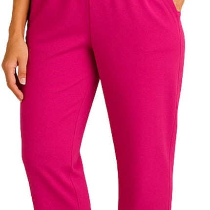 Women's Knit Pull on Pants - Cotton Blend with Flat Front waistband