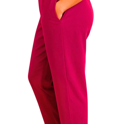 Women's Knit Pull on Pants - Cotton Blend with Flat Front waistband