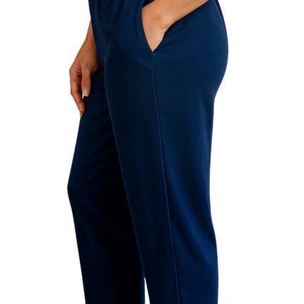 Women's Knit Pull on Pants - Cotton Blend with Flat Front waistband