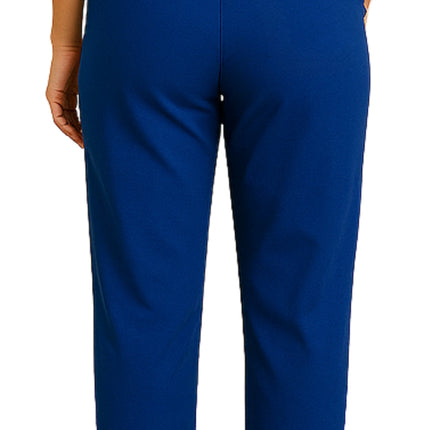 Women's Knit Pull on Pants - Cotton Blend with Flat Front waistband