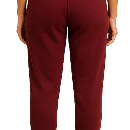 Women's Knit Pull on Pants - Cotton Blend with Flat Front waistband