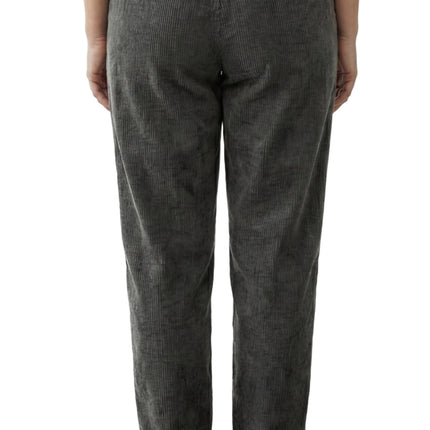 Womens Pull On Fine Wale Corduroy Pants with soft-covered elastic waist