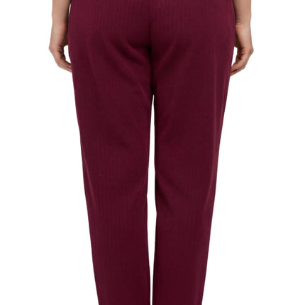 Womens Pull On Fine Wale Corduroy Pants with soft-covered elastic waist