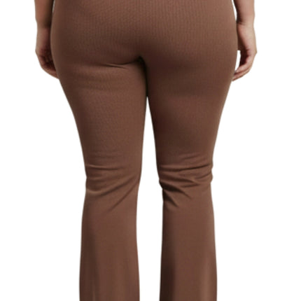 Women's Pull-on Cotton Stretch Bootcut Flare Leggings with a Crossover waistband