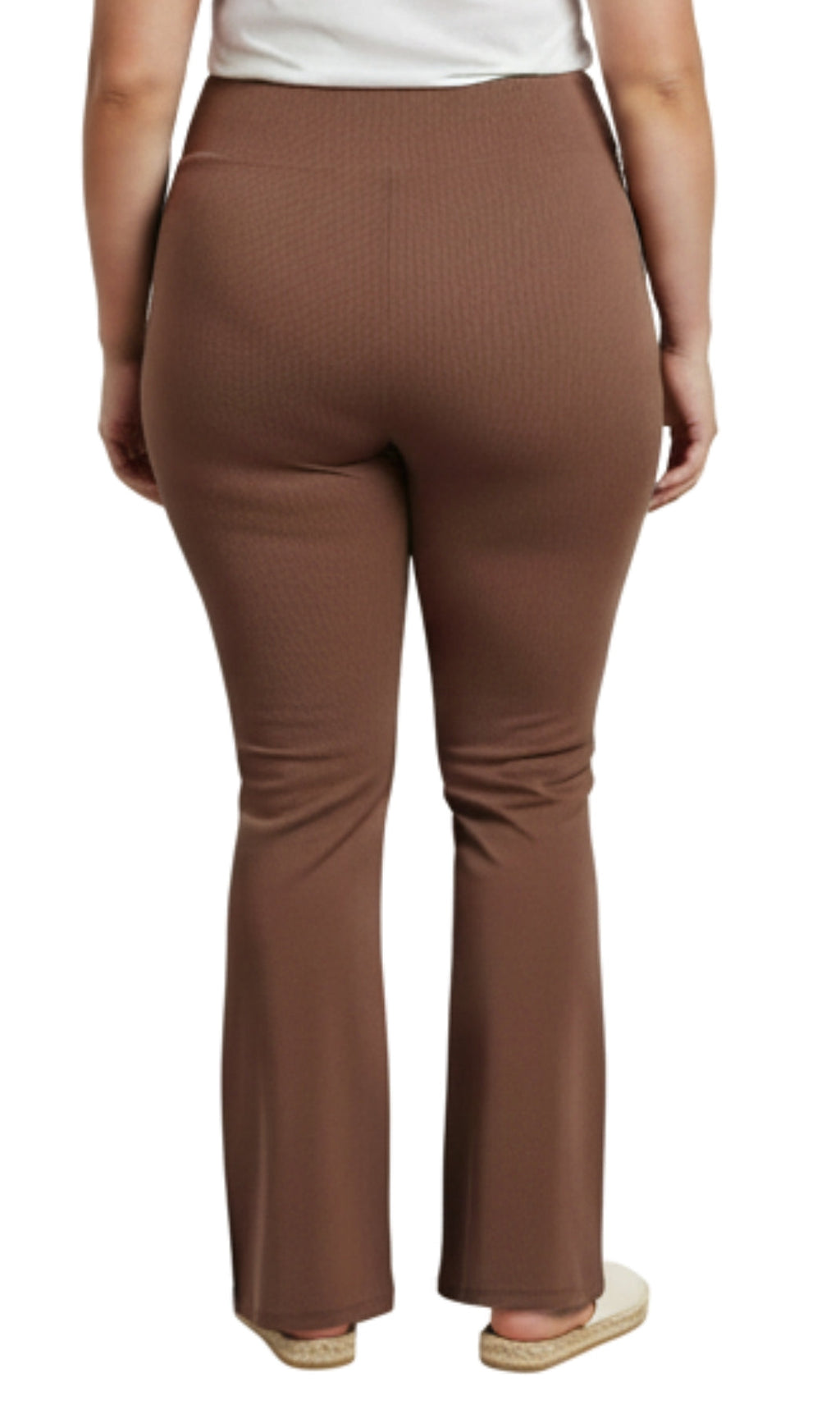 Women's Pull-on Cotton Stretch Bootcut Flare Leggings with a Crossover waistband