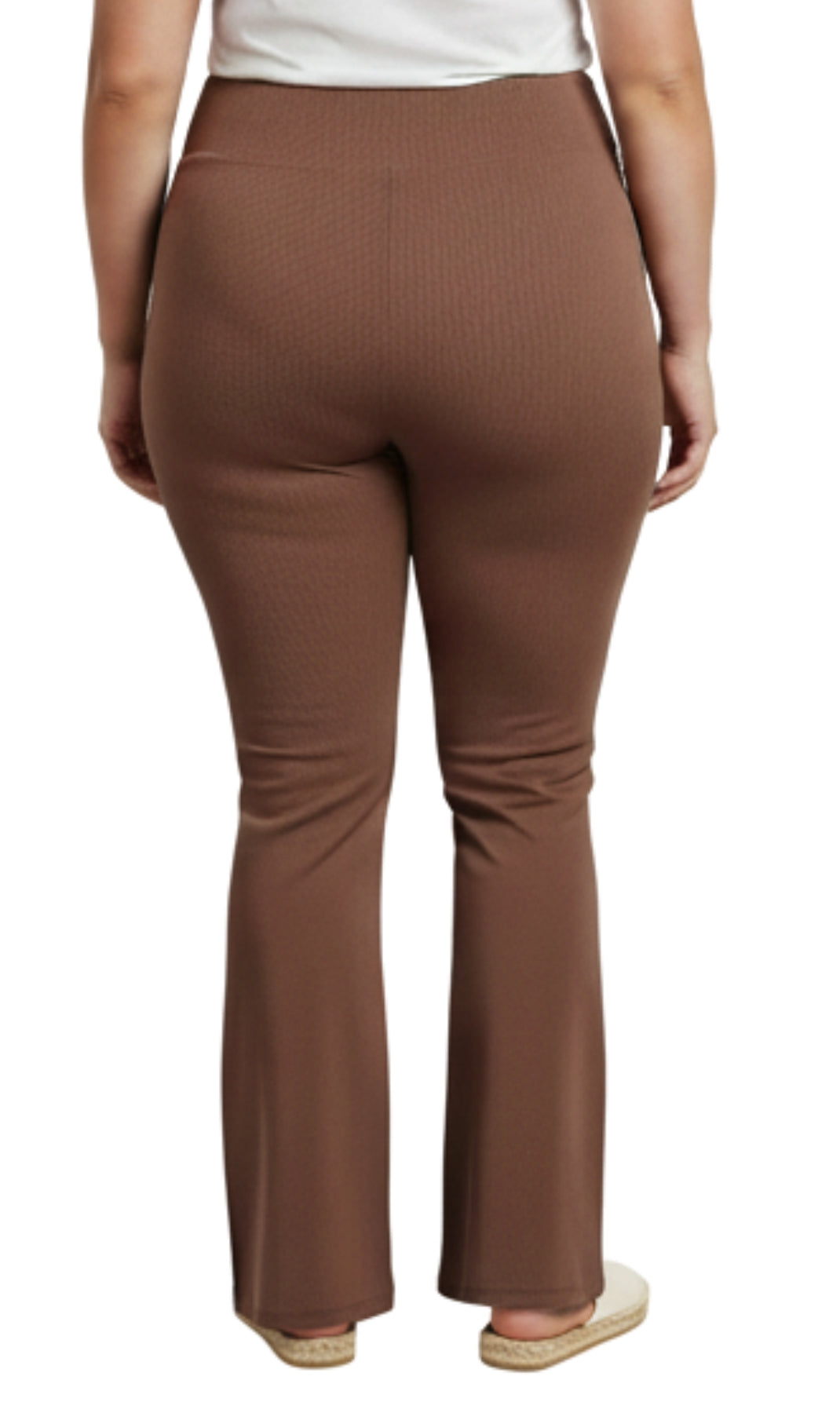 Women's Pull-on Cotton Stretch Bootcut Flare Leggings with a Crossover waistband