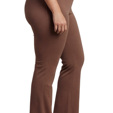 Women's Pull-on Cotton Stretch Bootcut Flare Leggings with a Crossover waistband