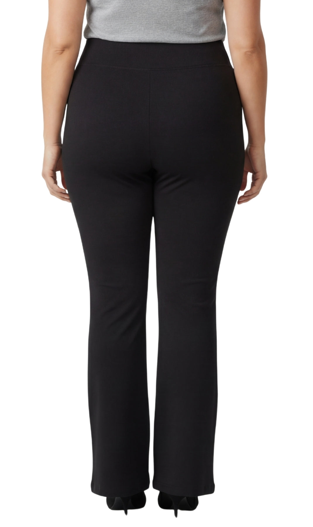 Women's Pull-on Cotton Stretch Bootcut Flare Leggings with a Crossover waistband