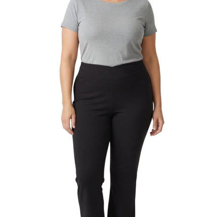 Women's Pull-on Cotton Stretch Bootcut Flare Leggings with a Crossover waistband