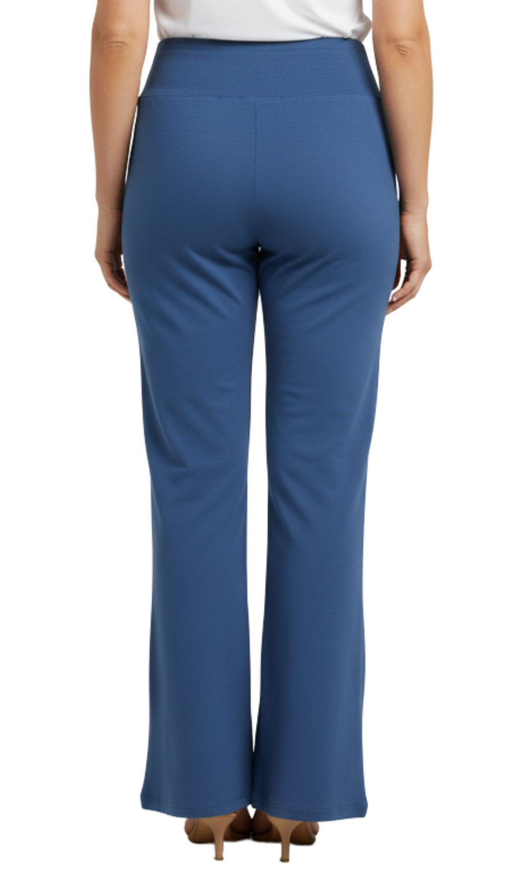 Women's Pull-on Cotton Stretch Bootcut Flare Leggings with a Crossover waistband