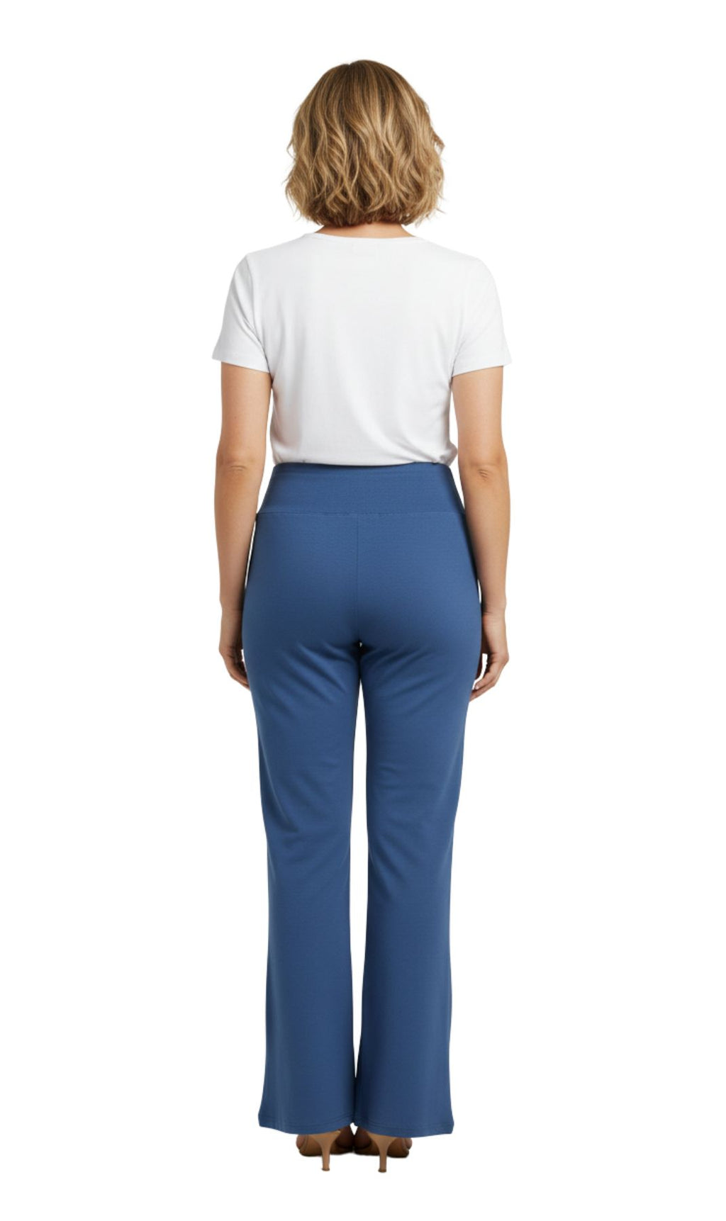 Women's Pull-on Cotton Stretch Bootcut Flare Leggings with a Crossover waistband