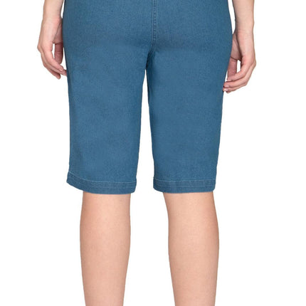 Women's Easy Pull on Bermuda Shorts in Denim and Twill