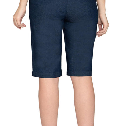 Women's Easy Pull on Bermuda Shorts in Denim and Twill