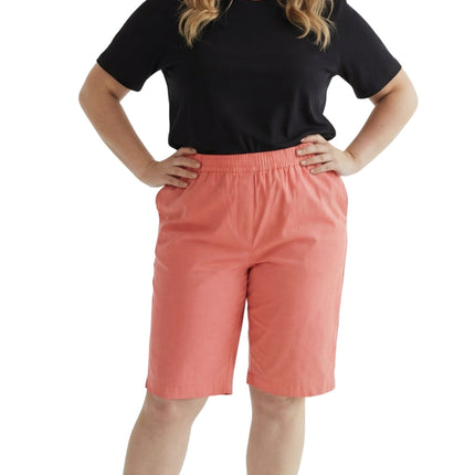 Women's Easy Pull on Bermuda Shorts in Denim and Twill