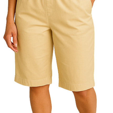 Women's Easy Pull on Bermuda Shorts in Denim and Twill