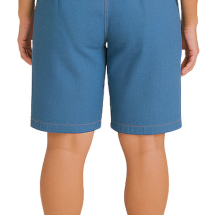 Women's Easy Pull on Bermuda Shorts in Denim and Twill