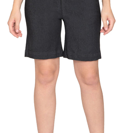 Women's Pull On Denim & Twill Shorts with stretch waist - No zipper or buttons