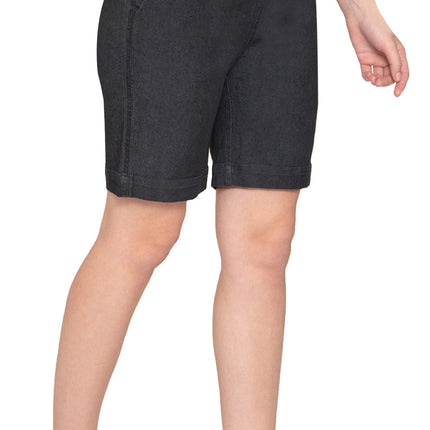 Women's Pull On Denim & Twill Shorts with stretch waist - No zipper or buttons