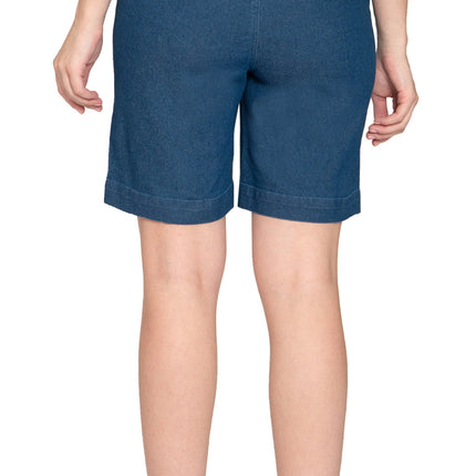 Women's Pull On Denim & Twill Shorts with stretch waist - No zipper or buttons