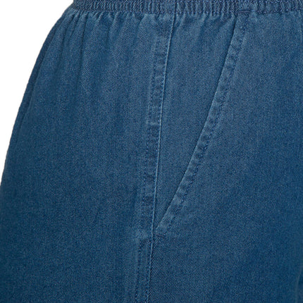 Women's Pull On Denim & Twill Shorts with stretch waist - No zipper or buttons