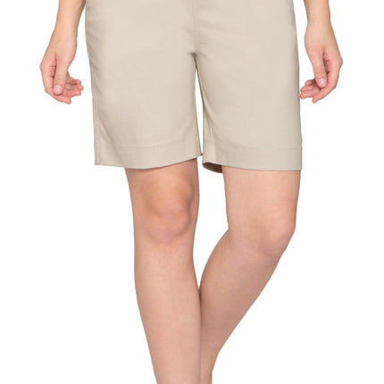 Women's Pull On Denim & Twill Shorts with stretch waist - No zipper or buttons