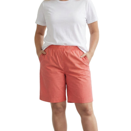 Women's Pull On Denim & Twill Shorts with stretch waist - No zipper or buttons