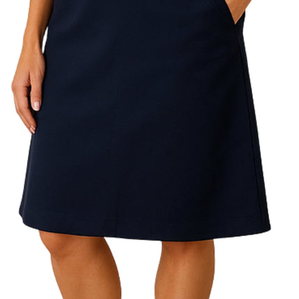 Women's Pull on Skort in Twill with Elastic Waist and Front Pockets
