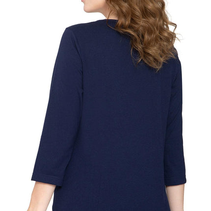 Women's Classic Comfort Fit 3/4 Sleeve length Crew Neck Jersey knit T-Shirt
