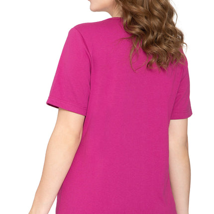 Women's Relaxed Fit Short-Sleeve Crew neck knit Tee Shirt