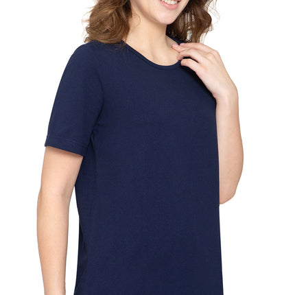 Women's Relaxed Fit Short-Sleeve Crew neck knit Tee Shirt
