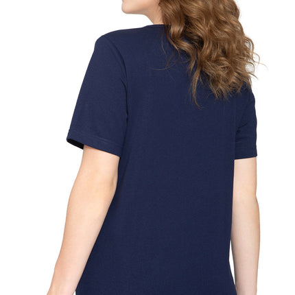 Women's Relaxed Fit Short-Sleeve Crew neck knit Tee Shirt