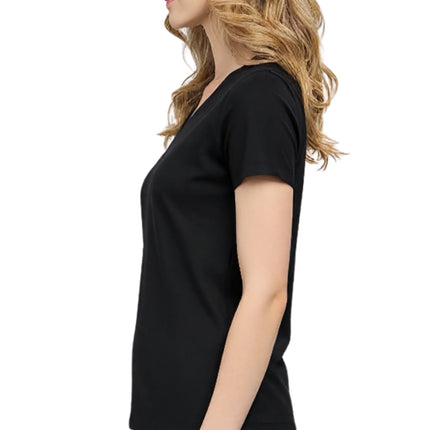 Women's Relaxed Fit Short-Sleeve Crew neck knit Tee Shirt