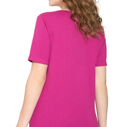 Women's Perfect Short-Sleeve V-Neck Tee Shirt - Cotton blend and Wrinkle Resistant