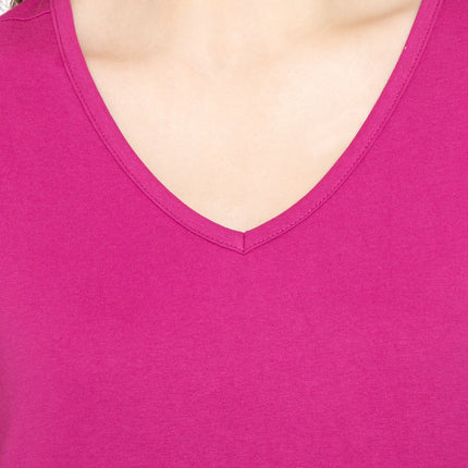 Women's Perfect Short-Sleeve V-Neck Tee Shirt - Cotton blend and Wrinkle Resistant