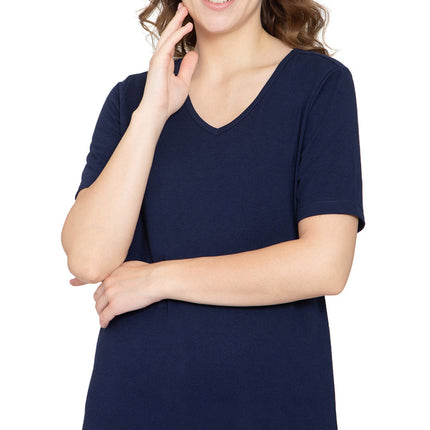 Women's Perfect Short-Sleeve V-Neck Tee Shirt - Cotton blend and Wrinkle Resistant