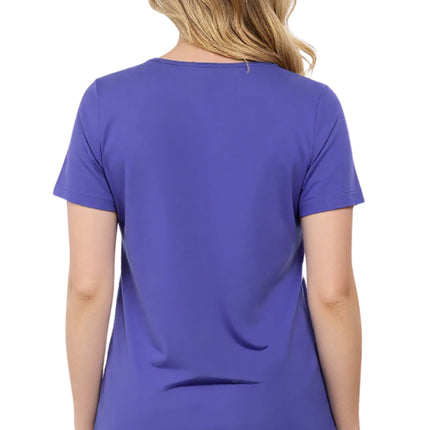 Women's Perfect Short-Sleeve V-Neck Tee Shirt - Cotton blend and Wrinkle Resistant