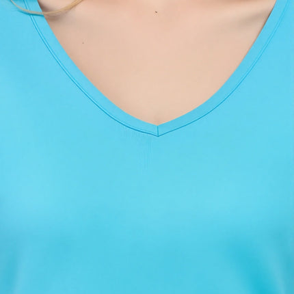 Women's Perfect Short-Sleeve V-Neck Tee Shirt - Cotton blend and Wrinkle Resistant