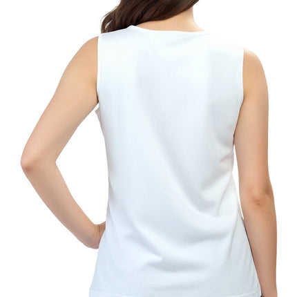 Women's Classic Relaxed Fit Cotton blend Sleeveless Tank Top