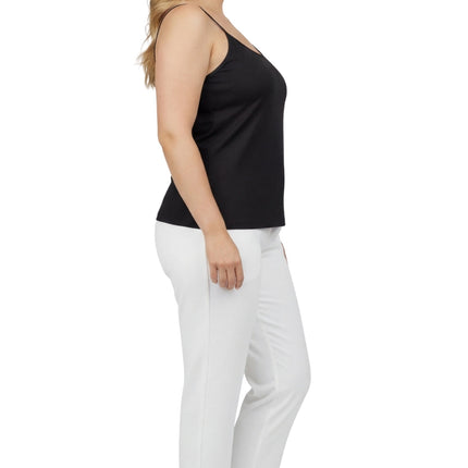 Women's Essential Adjustable Strap Camisole in Soft Cotton Blend Fabric with a built in Shelf Bra