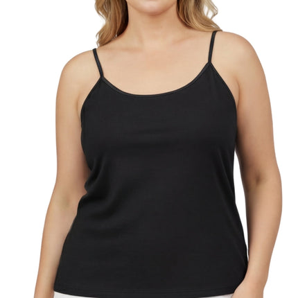 Women's Essential Adjustable Strap Camisole in Soft Cotton Blend Fabric with a built in Shelf Bra